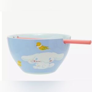 Sanrio Cinnamoroll Bubble Blue Ramen Bowl with Chopsticks